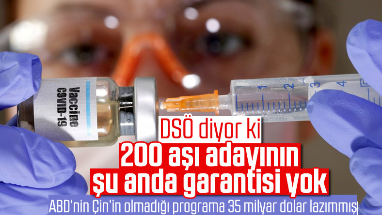 DSÖ: Test edilen 200 koronavirüs aşısının garantisi yok