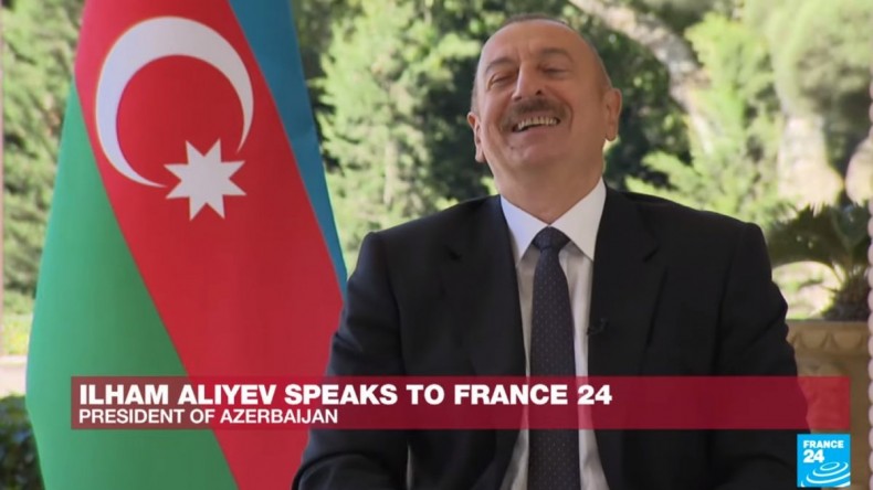 Fransız sunucunun drone sorusu İlham Aliyev’i güldürdü